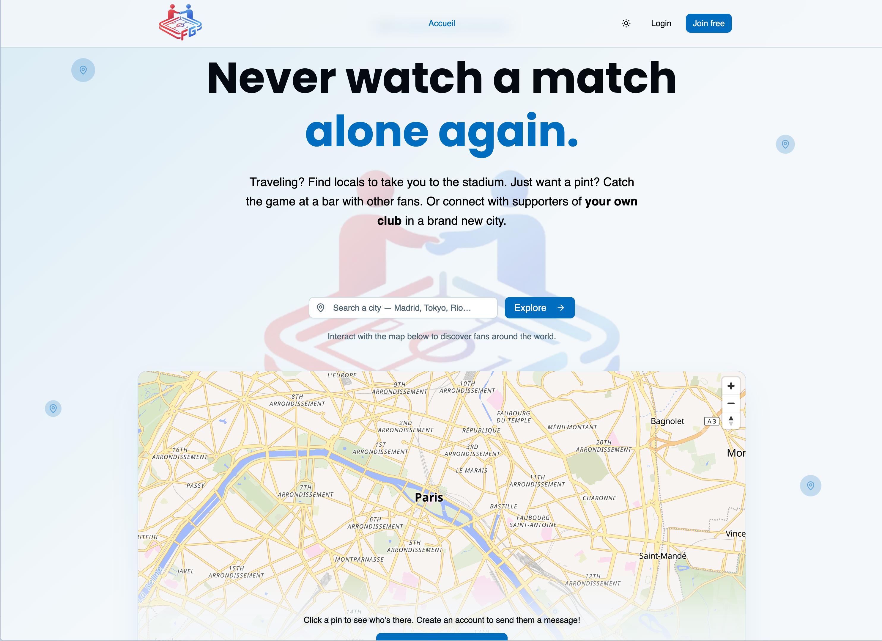 Aperçu du projet FanGround
